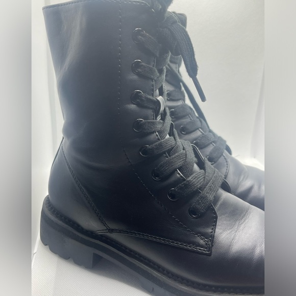 Girls' Zipper Lace-Up Boots Black Size 6 - Picture 11 of 12